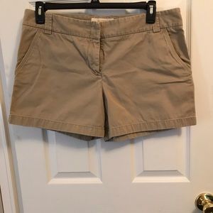 J. Crew classic chino twill shorts.